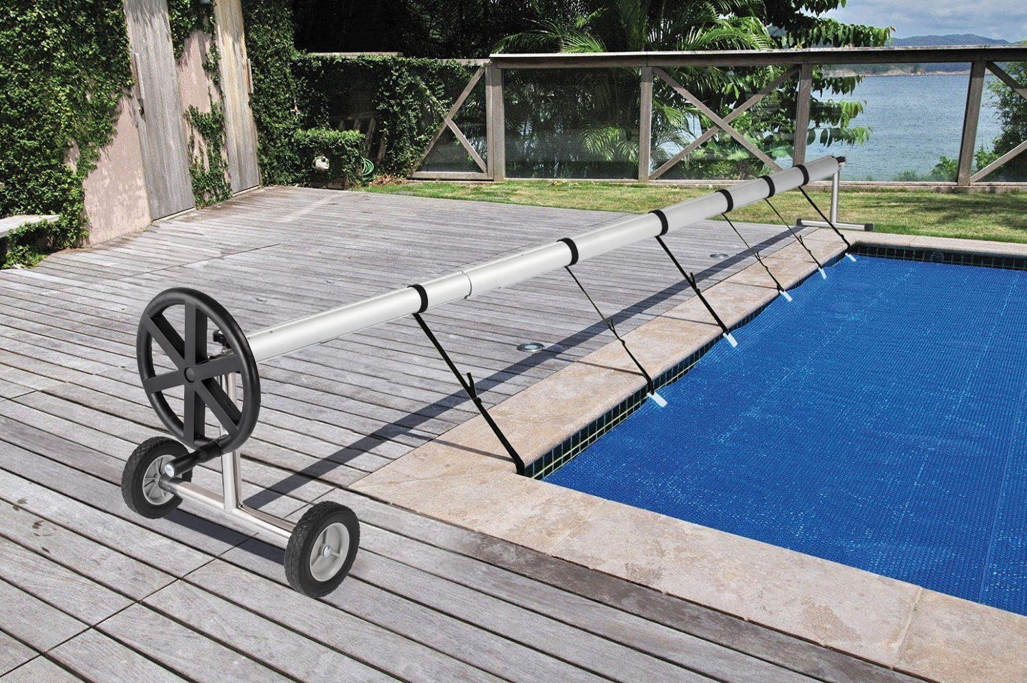 18FT Stainless Steel Solar Cover Reel for Inground Swimming 