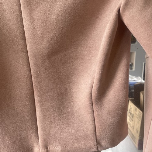 Giacca Blazer Rinascimento Rosa Rosa Cropped Taglia XS Made In Italy Ecopelle Scamosciata - Foto 13 di 14