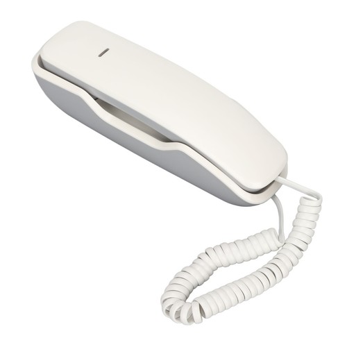 Telefon do montażu na ścianie Mini przewodowy telefon stacjonarny do domu hotelu biura biały rok budżetowy - Zdjęcie 14 z 22