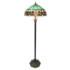Chloe Lighting Aubrey Victorian Antique Dark Bronze Floor Lamp 18" Shade