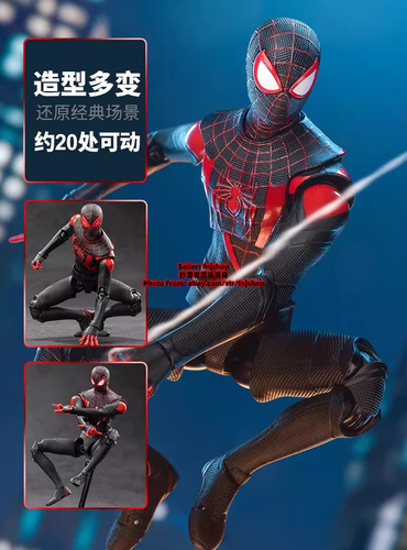 Neu ZD Toys Spider-Man Miles Morales 1/10 Sammlerstück 7 Zoll Actionfigur AUF LAGER - Bild 12 von 15