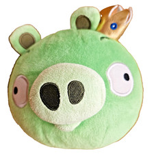 Angry Birds Plush Green Pig King Crown 5  Commonwealth No Sound