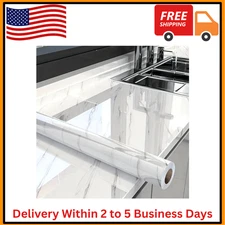 10FT Rollo De Papel Mármol Tapiz Decorativo Autoadhesivo Para Cocina Habitacion