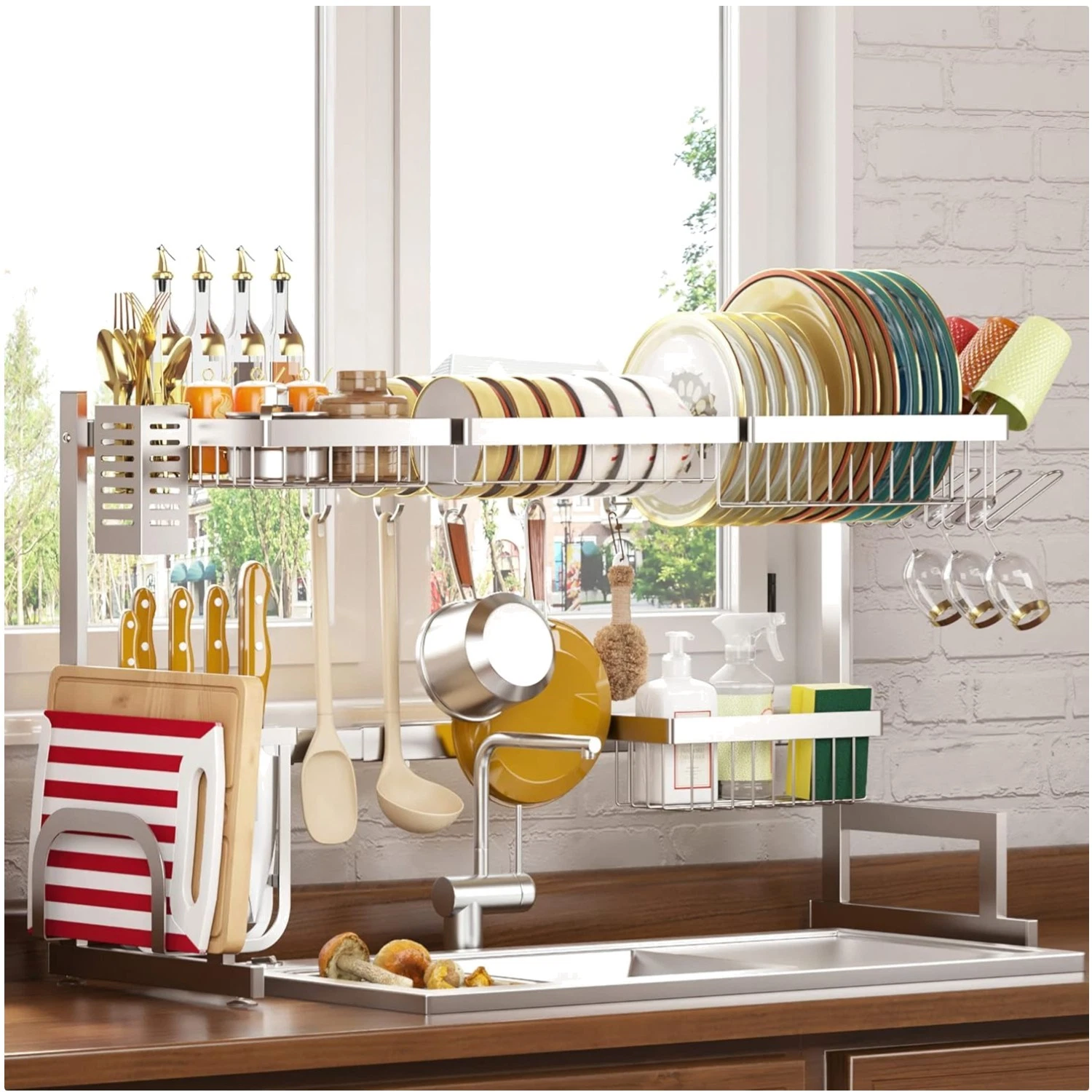 2 Tier Dish Drying Rack - Kitchen Storage Solution
Opens in a new window or tab