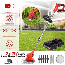 Cordless Electric Weed Lawn Eater Edger Yard Grass String Trimmer Cutter 21V