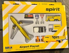SPIRIT PLAYSET 9 Piece SPIRIT AIRLINES CHIDRENS PLAYSET - NEW!