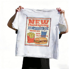 98 THANKSGIVING BREAKFAST PROMO VINTAGE T-SHIRT, GRAPHIC TEE