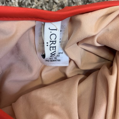Traje de baño J.Crew cuello en V acanalado de una pieza halter rojo forrado cuello en V XS almohadillas - Imagen 8 de 13