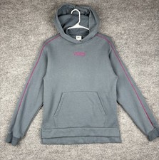 PUMA Women's Long Sleeve Fleece Pullover Hoodie Gray Blue Small Soft Comfort