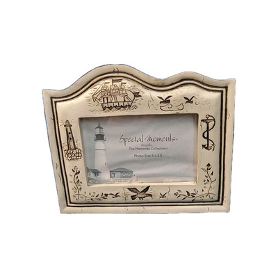 Vintage Resin Lighthouse/Sailing Themed Picture Frame