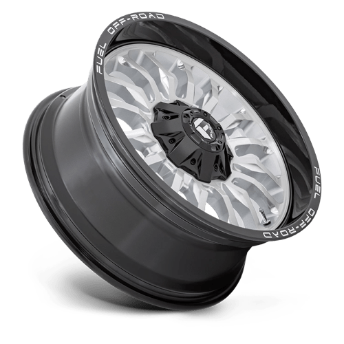 20X10 Fuel 1PC D798 ARC 8X170 -18MM SILVER BRUSHED FACE WITH MILLED BLACK LIP - Bild 2 von 5