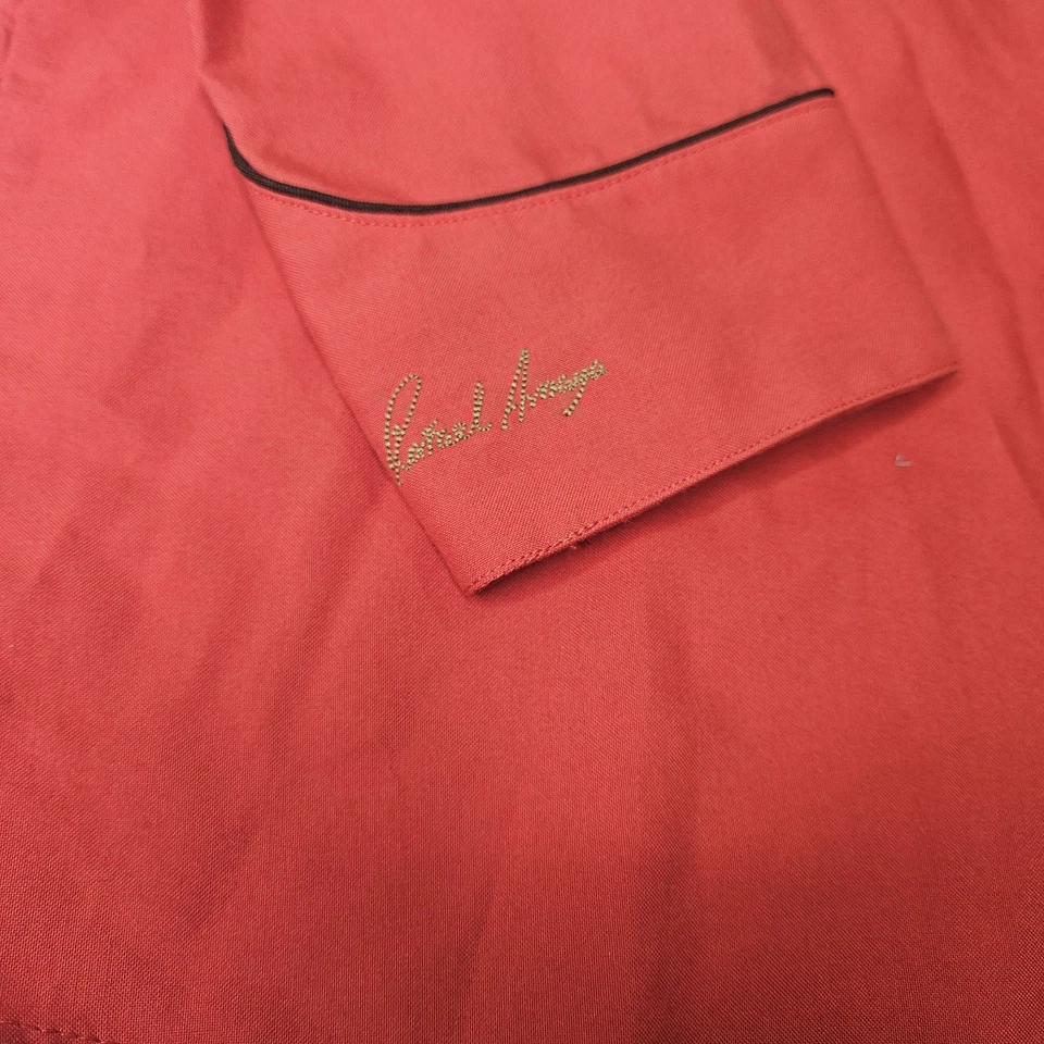 Rafael Amaya By Rangers Western Shirt Size XL Snap Front Embroidered Bulls Red - Image 4 of 4