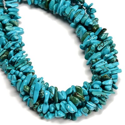 Blue Turquoise Irregular Pebble Nugget Chips Beads Size 10-13mm 15.5'' Strand
