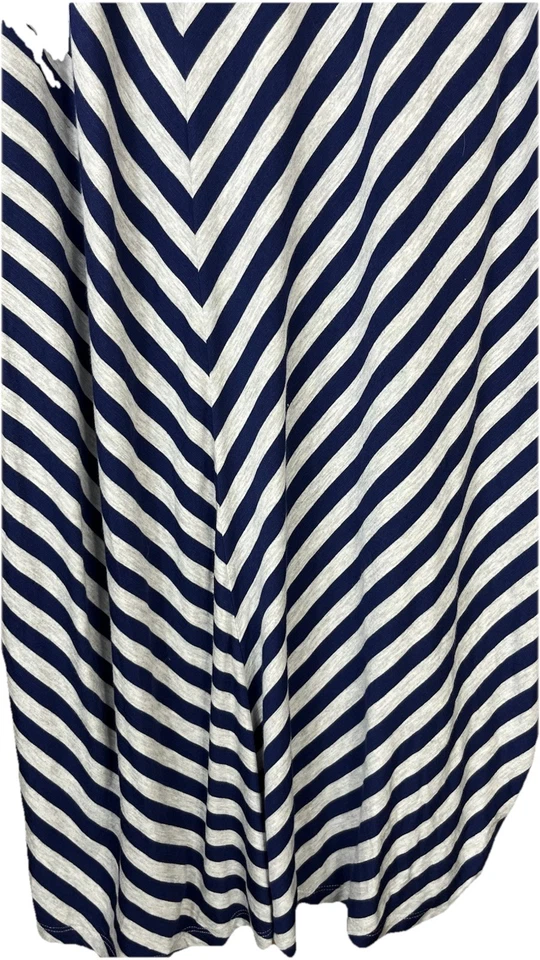 NUEVA Maxi Falda Design History (Talla M) Rayas Elástica Azul Gris Pull On $108 Foto 3 de 4