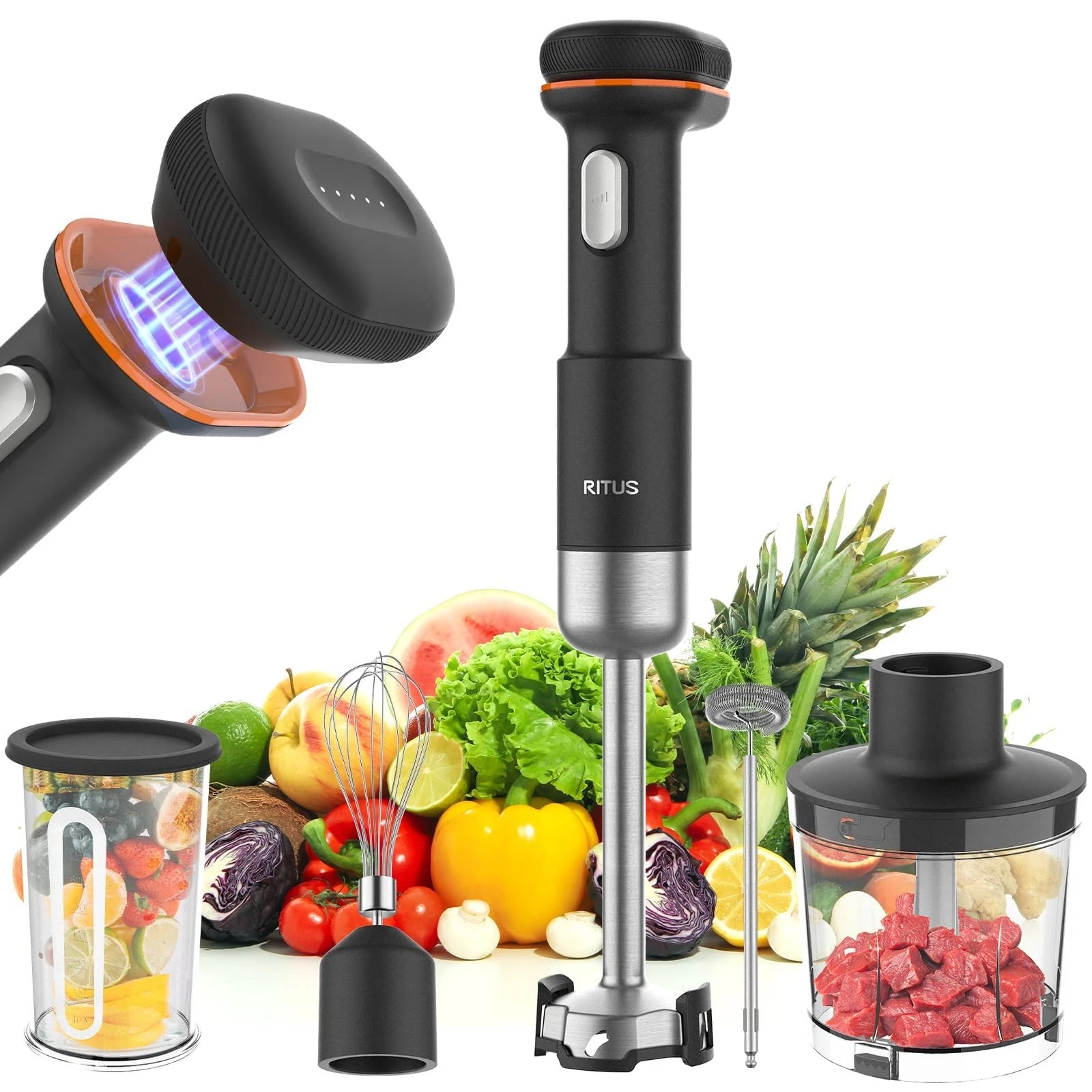 Cordless Stick Immersion Blender 5-in-1, 13000RPM Soup Blender Rechargeable H...
Opens in a new wind