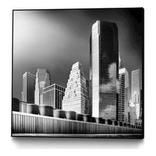 Giant Art Canvas  20x20 Skyline Framed in Multi-Color