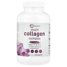 Micro Ingredients Multi Collagen Pills for Women & Men, 240 Capsules