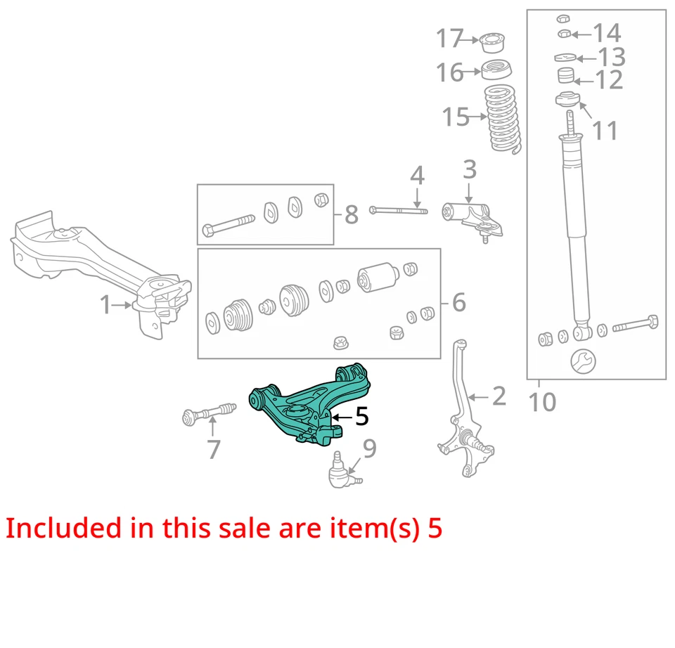 1997 Mercedes-Benz C280 FRONT LOWER CONTROL ARM Left 1127083 Foto 3 de 4