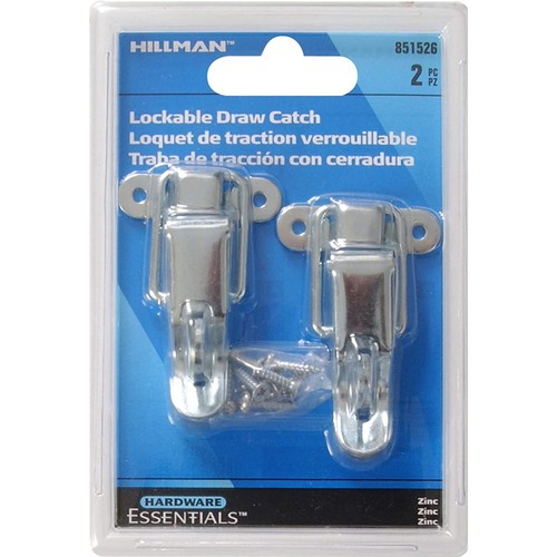 Hillman 851526 Wide Lockable Draw Catch Zinc 2 Pack