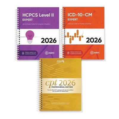 AMA CPT Book, ICD-10 Code Book, HCPCS Book - 2026 Physician Bundle by AAPC NEW