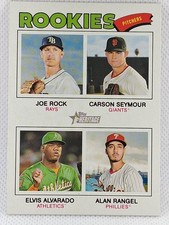 2026 Topps Heritage - Quad Rookies Joe Rock, Carson Seymour, Elvis Alvarado #389