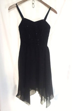 Cocktail Evening Black Dress Women’s Small Fit N Flare Sequin Lace Bodice