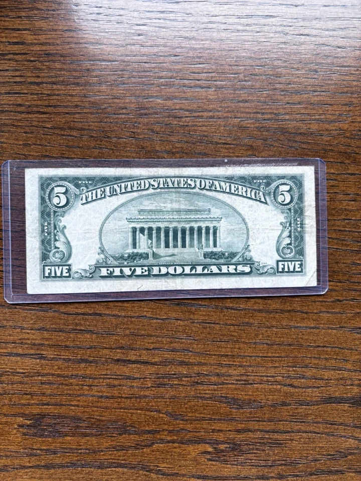 $5 1934A North Africa WWII Emergency Issue Silver Certificate Fr.2307 - Image 4 of 4