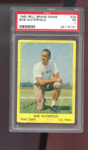 Bob Waterfield #39 1960 Bell Brand Rams card