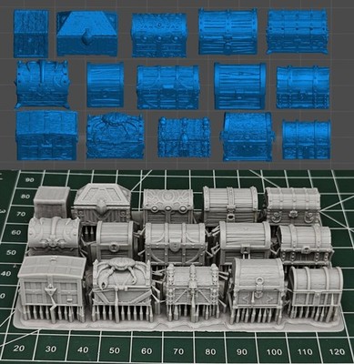 1/35 Resin Accessories Diorama Kit Unpainted 3D Print Fantasy Scene