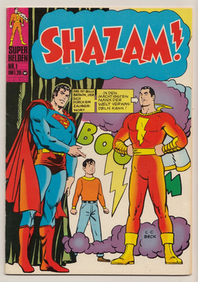 Williams SHAZAM #1  nie offiziell veröffentlichte Rarität  1974 SUPERMAN Cover !