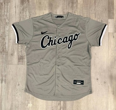 Blank Back Chicago White Sox Grey Jersey - Men's L