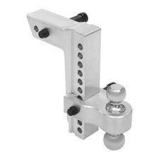Heavy Duty Adjustable Trailer Hitch 2.5 Receiver 10 Drop 26500 LBS Dual
