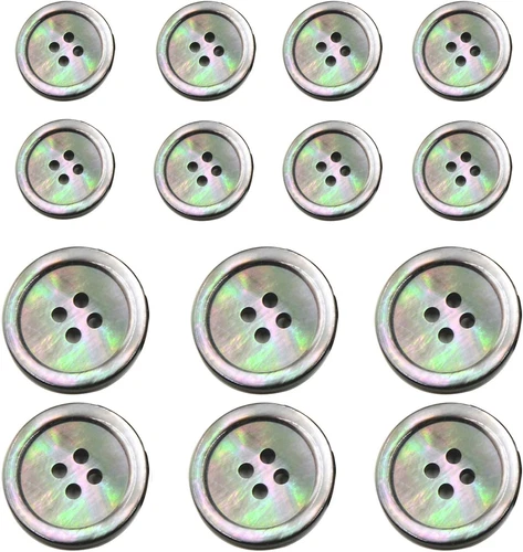 14 Piece Smoke Mother of Pearl Blazer & Suits Button Set - Smoke Grey - for Blaz - Picture 1 of 6