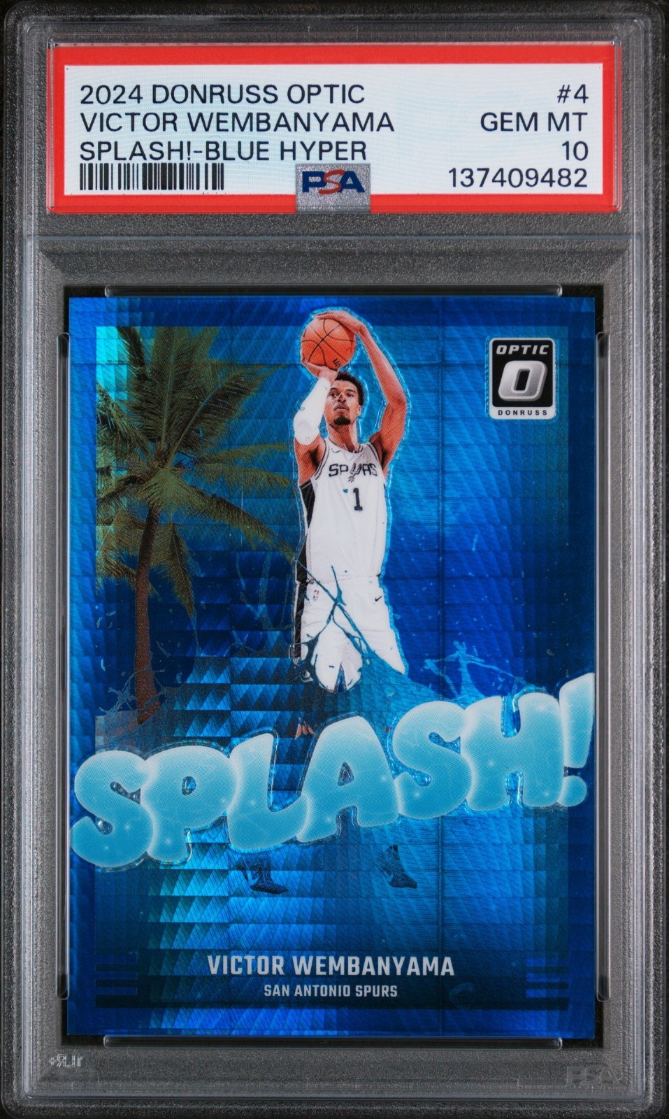 Victor Wembanyama 2024 Optic Splash Blue Hyper 25/175
