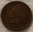 1909 S INDIAN HEAD CENT == ONE OF THE KEYS == VERY LOW MINTAGE - 309,000