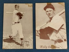 1940-50s Exhibit SAMPLE STAMP Baseball Cards Billy Goodman & Johnny Logan  W461