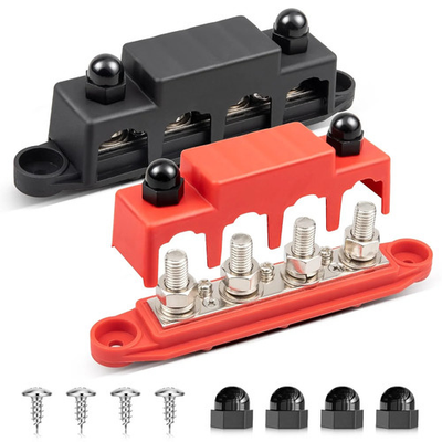 #ad RED WOLF Bar Bus 4 x 3 8quot; Power Distribution Block 3 x #8 M4 Screws Terminals $48.74