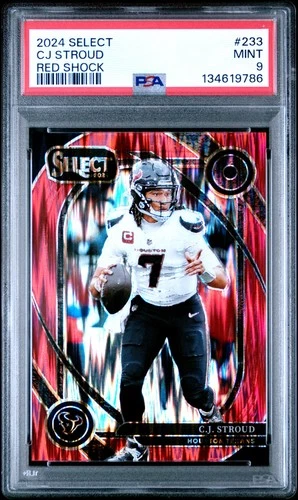 2024 PANINI SELECT RED SHOCK #233 CJ STROUD 85/249 PSA 9
