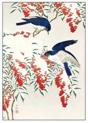 3er Set Vintage japanische Vogel Drucke Wand verfügbar Wohndeko ein Kunstdruck Posten