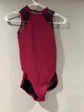 Womens Teen Girl Fushia Pink Dance/Gymnastics Leotard, Adult Small