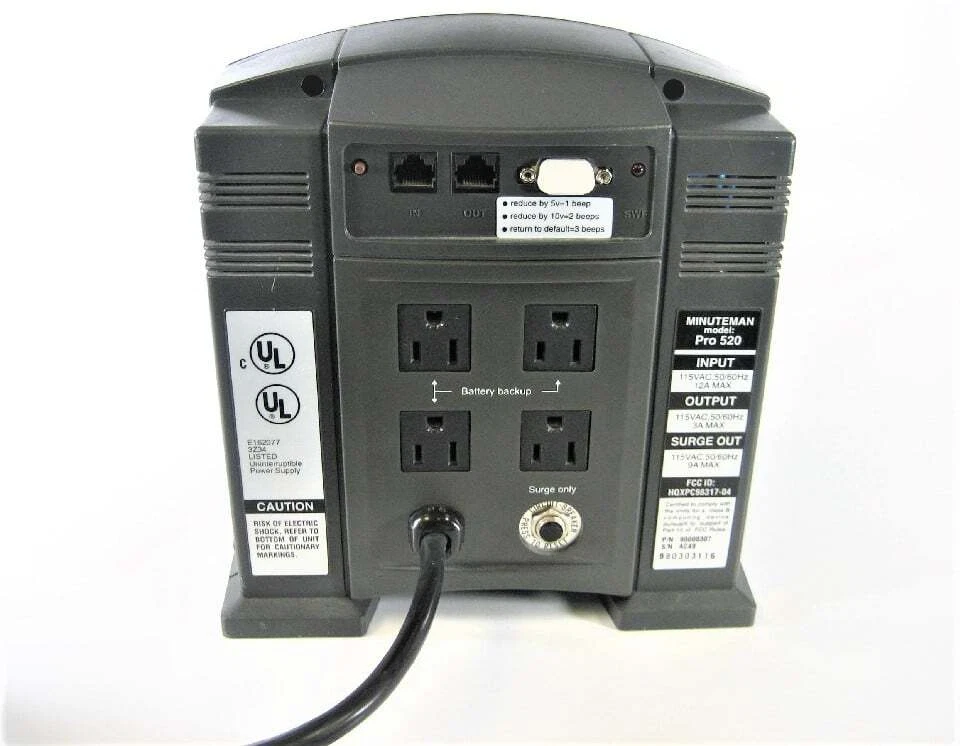 Minute Man Pro 520 Uninterruptible Power Supply - No Battery - Free Shipping - Image 3 of 4