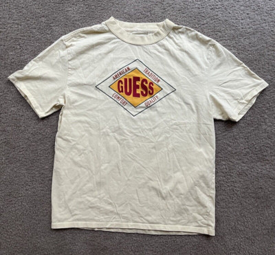 Guess Originals Men s Short Sleeve Tan Medium American T-Shirt Classic Designer