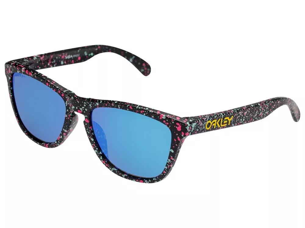 Oakley Frogskins Splatterfade Sunglasses Black/Prizm Sapphire Asian | eBay