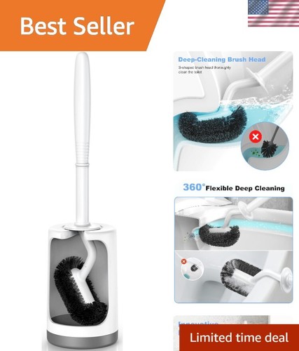Stylish Toilet Bowl Cleaner Brush Set - Space-Saving & Hygienic Storage Solution