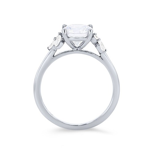 2.20 Carat Round IGI Certified Lab Grown Diamond Rings For Her 14K white Gold - Picture 3 of 7