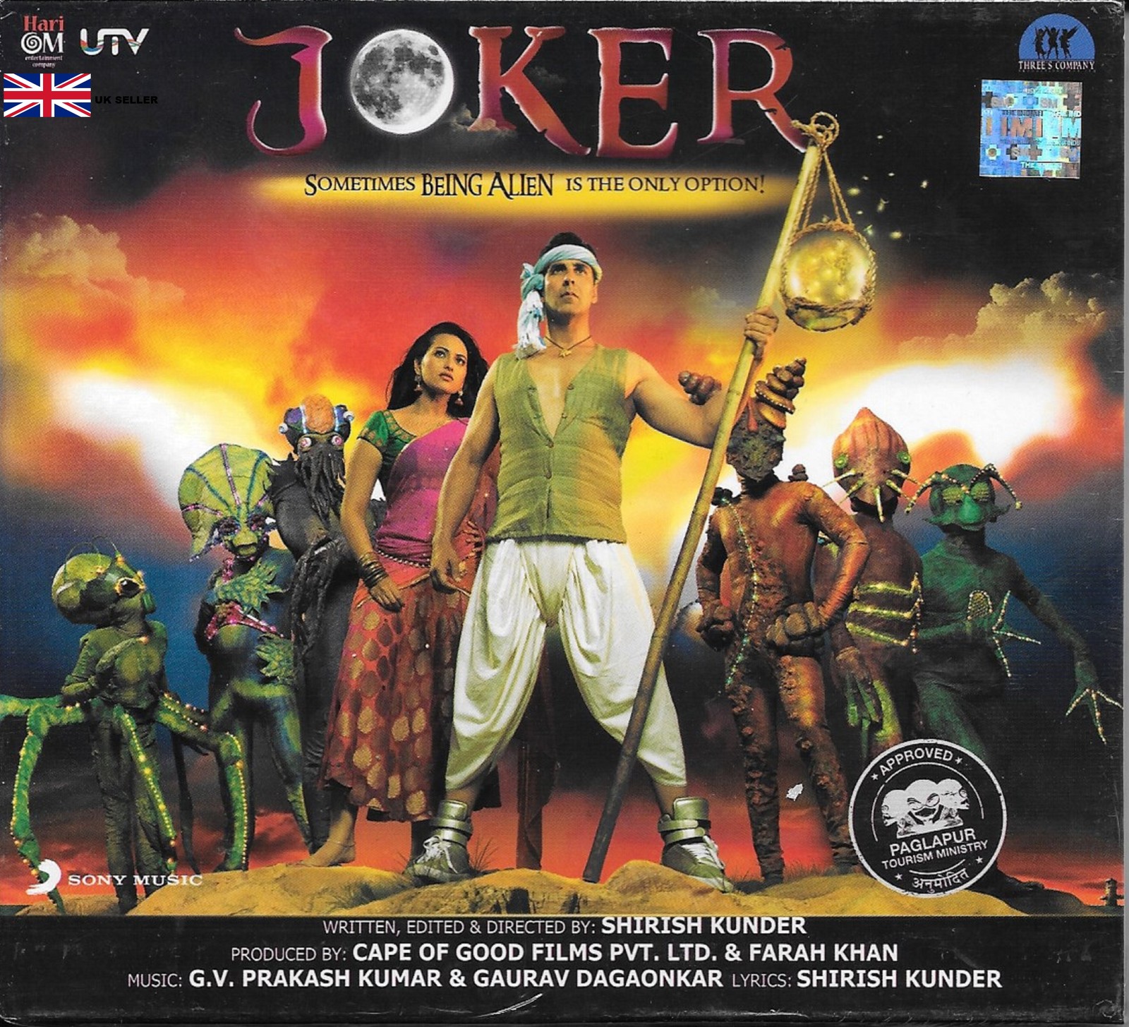 JOKER - BOLLYWOOD ORIGINAL SOUNDTRACK CD - FREE UK POST