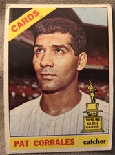 1966 Topps Pat Corrales Baseball Card Rookie #137 Cardinals Catcher Low-Grade. rookie card picture