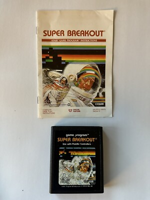 1981 Super Breakout Atari 2600 with Original Manual O6