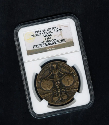 SCD 1914 Panama Canal  NGC MS66 top pop  #392  HK-398