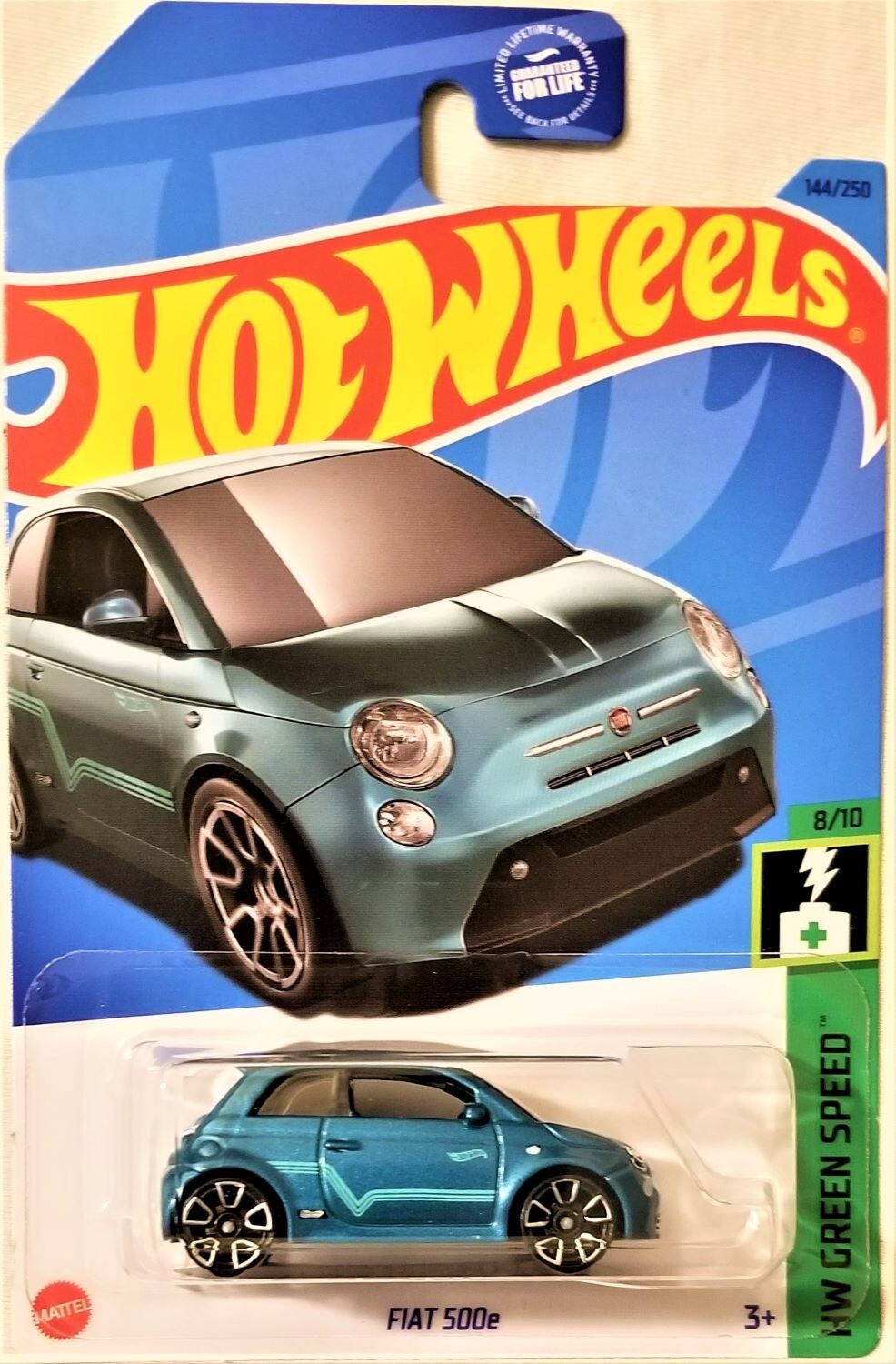 Hot Wheels - 2023 HW Green Speed 8/10 Fiat 500e 144/250 (BBHKH59)